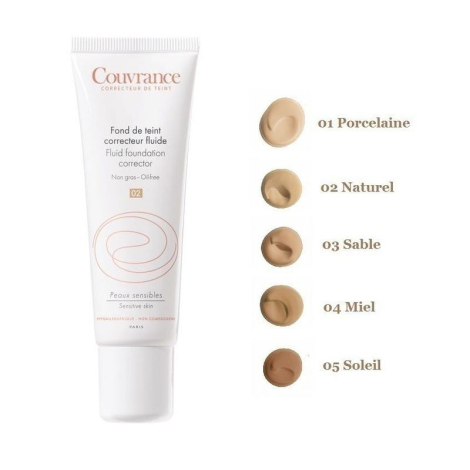 Obrázok Avène Couvrance tekutý krycí makeup SPF 20 odtieň 2.0 Natural 30 ml