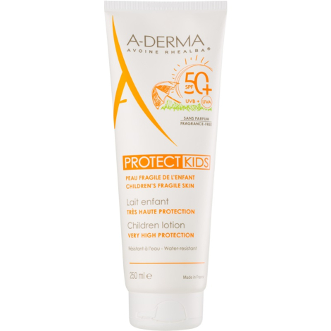 Obrázok A-Derma Protect Kids ochranné opaľovacie mlieko pre deti SPF 50+  250 ml