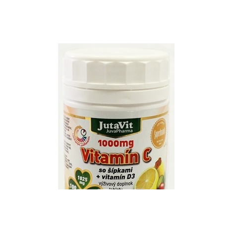 E-shop JutaVit Vitamín C 1000 mg so šípkami + vitamín D3 100 tbl