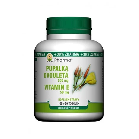 Bio Pharma Pupalka dvojročná s vitamínom E 100 + 30 cps