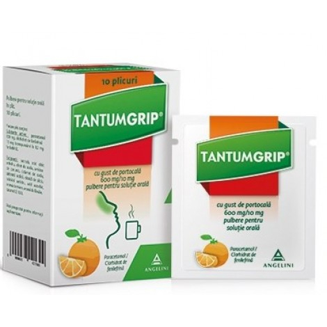 Tantumgrip s pomarančovou príchuťou 600 mg/10 mg 10 vreciek