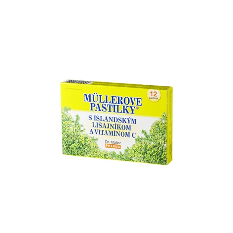 Müllerove pastilky s Islandským lišajníkom a vitamínom C 24 pst