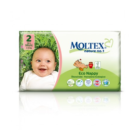 E-shop Moltex 2 detské prírodné plienky Mini 3-6 kg 42 ks