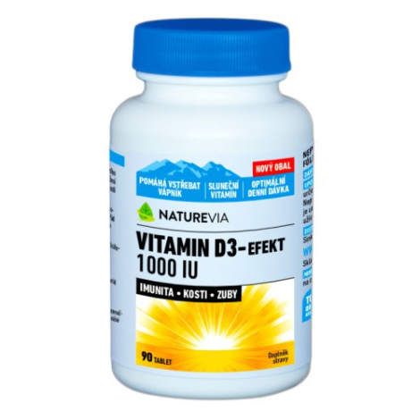 E-shop Swiss Naturevia Vitamín D3- efekt 1000 I.U. 90 tbl