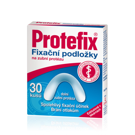 Protefix Fixačné podložky na dolnú zubnú protézu 30 ks