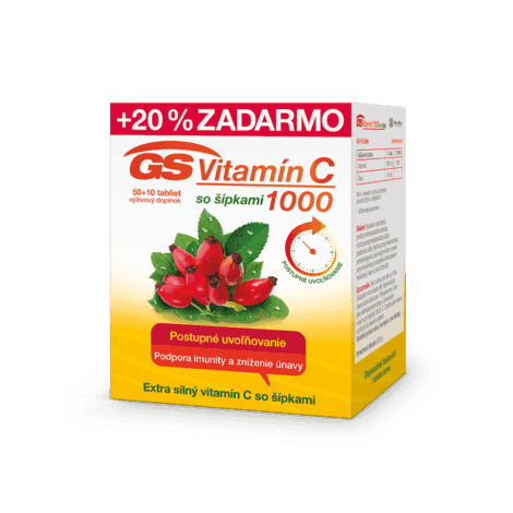  GS Vitamín C 1000 so šípkami 50 + 10 tb