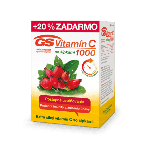 Obrázok GS Vitamín C 1000 so šípkami 120 kapsúl