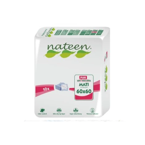 nateen MATI BASIC podložka pod pacienta (60x60 cm), savosť 350 ml, 1x10 ks