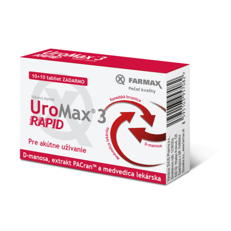 Farmax Uromax 3 Rapid 10 + 10 tbl ZDARMA