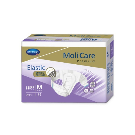 Obrázok MoliCare Premium Elastic 8 kvapiek M plienkové nohavičky zalepovacie 1x26 ks