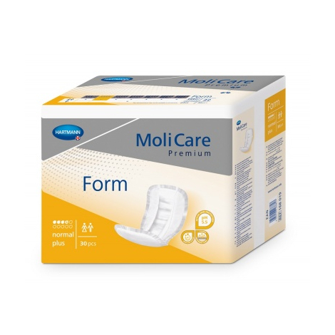 Obrázok MoliCare Premium Form normal plus vkladacie plienky, savosť 1483 ml, 30 ks