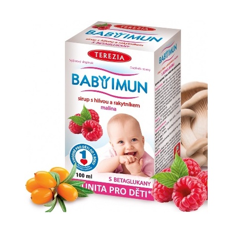 E-shop Terezia Babyimun sirup s hlivou a rakytníkom malina 100 ml