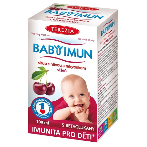 E-shop Terezia Babyimun sirup s hlivou a rakytníkom višňa 100 ml