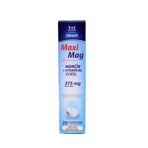 MaxiMag Hořčík 375 mg + B6 šumivé tablety