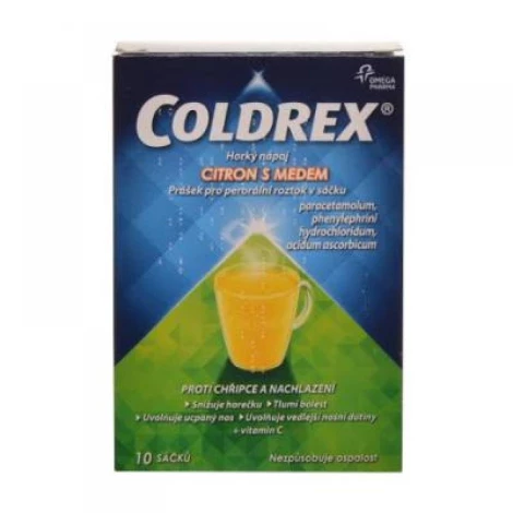 Coldrex Horúci nápoj citrón s medom 10 