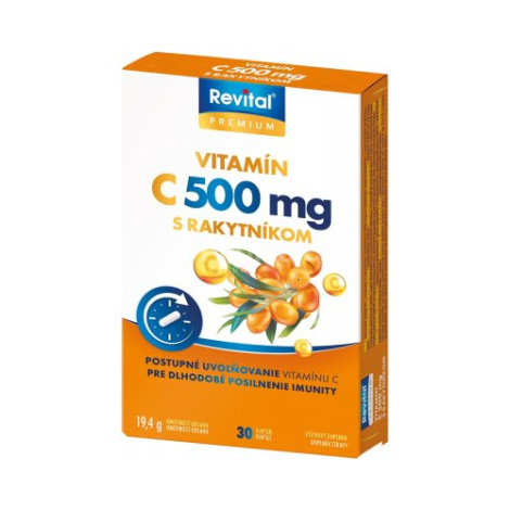 Obrázok Revital PREMIUM VITAMIN C 500 mg S RAKYTNÍKOM