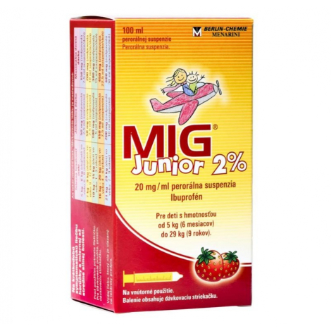 E-shop MIG Junior 2% perorálna suspenzia (sirup) pre deti 100 ml