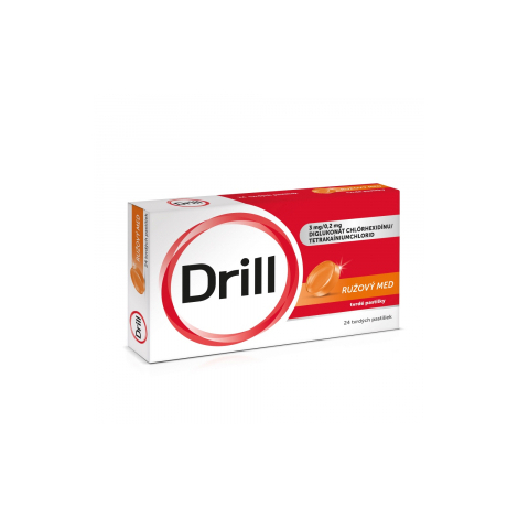 Obrázok Drill ružový med pastilky orm.pas.4x3mg/0.2mg