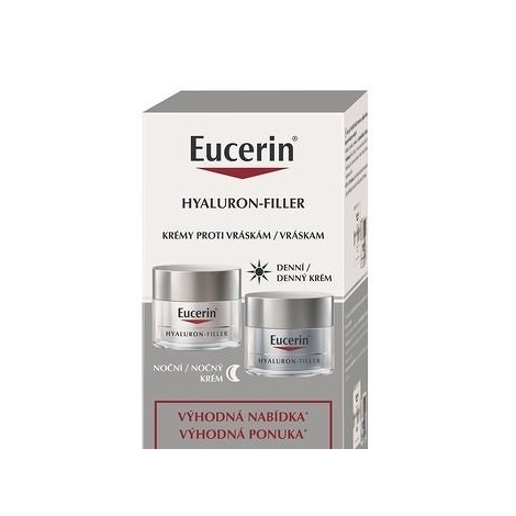 Eucerin Hyaluron- Filler nočný krém 50 ml + Eucerin Hyaluron-Filler denný krém suchá pleť 50 ml