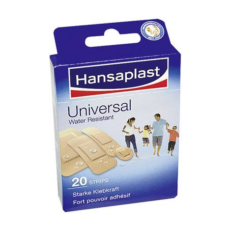 E-shop Hansaplast Universal vodeodolná náplasť 20 ks