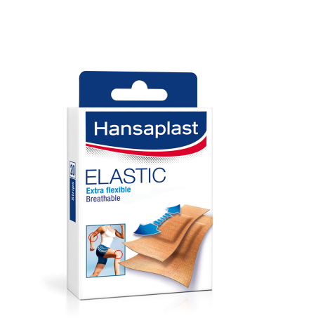 E-shop Hansaplast ELASTIC Extra flexible náplasť, stripy 20 ks