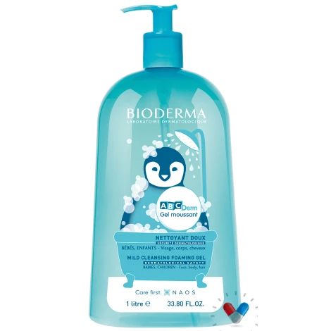 BIODERMA ABCDerm Moussant jemný čistiaci gél 1000ml