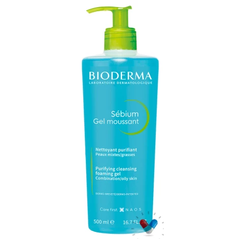 Bioderma Sébium Moussant čistaci gél s pumpou 500 ml
