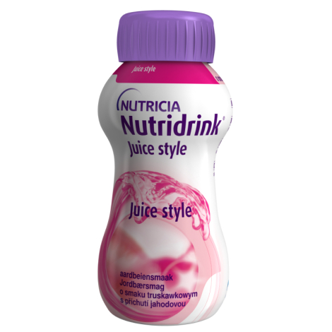 Nutridrink Juice style s jahodovou príchuťou 4x200ml