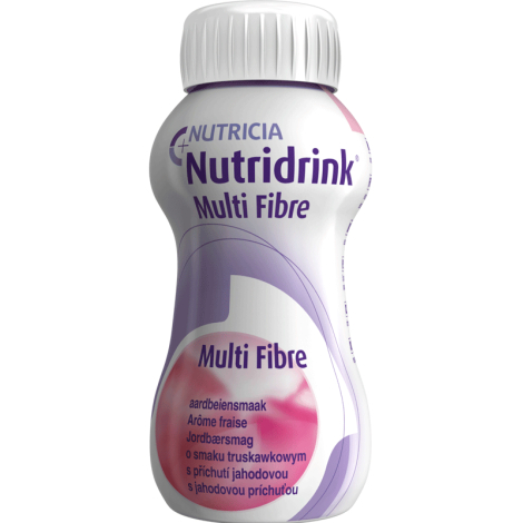 Nutridrink Multi Fibre s jahodovou príchuťou 4x200 ml