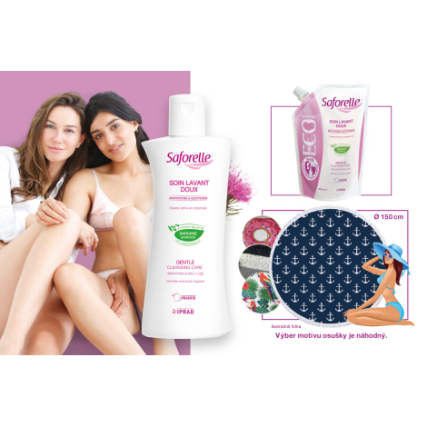 E-shop Saforelle jemný gél na intímnu hygienu 400+250 ml + darček plážová osuška