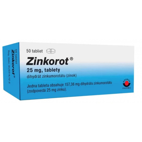 Zinkorot 25 mg 50 tbl