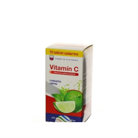 Dobré zo Slovenska Vitamín C 200 mg príchuť LIMETKA tbl 60+10 zadarmo