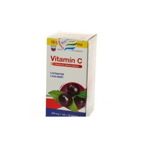 E-shop Dobré zo Slovenska Vitamín C 200 mg príchuť ACAI tbl 60+10 zadarmo