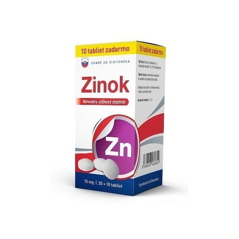 E-shop Dobré zo Slovenska Zinok 15 mg tbl 30+10 zadarmo