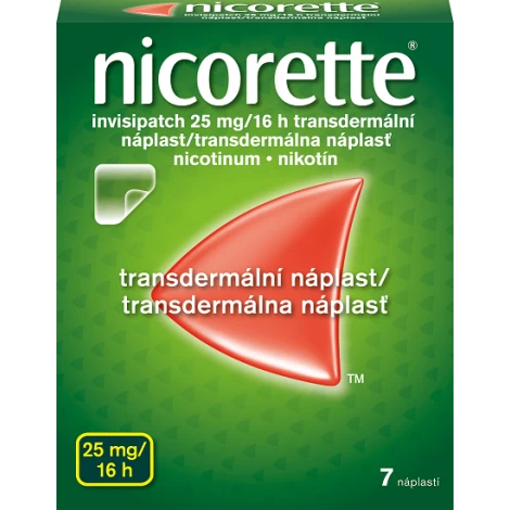 Nicorette invisipatch 25 mg/16 h transdermálna náplasť 7 ks