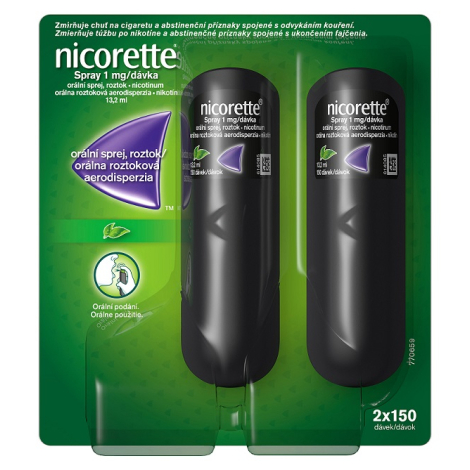 E-shop Nicorette Spray 1 mg/dávka aer.ora.2 x 13,2 ml/150dávok