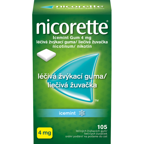 Nicorette Icemint Gum 4 mg gum.med.105 x 4 mg