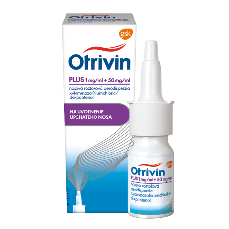 Otrivin PLUS 1mg/ml + 50mg/ml nosový sprej 10 ml