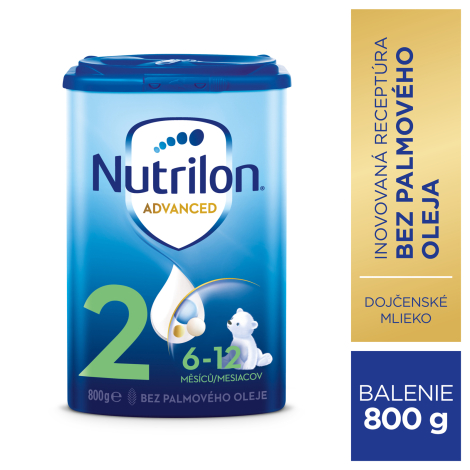 Nutrilon Advanced 2 následná mliečna dojčenská výživa v prášku (6-12 mesiacov) 6x800 g