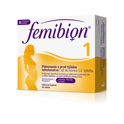 E-shop Femibion 1 Plánovanie a prvé týždne tehotenstva tbl (kys. listova + vitamíny, minerály) 56 ks