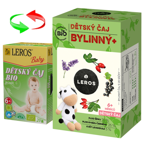 LEROS BABY BIO Detský čaj bylinný porciovaný 20x2g