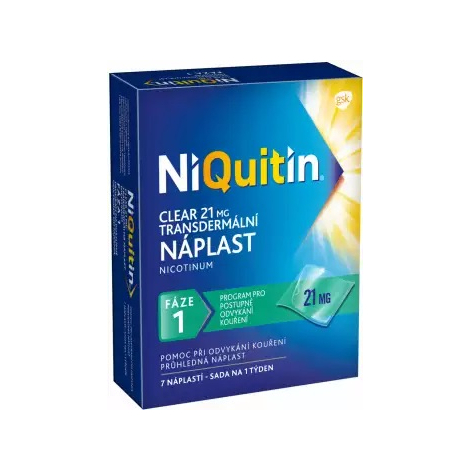 Niquitin Clear náplasti 21 mg 7 ks