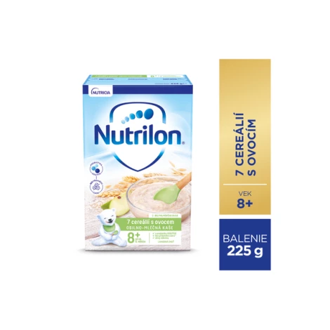 Nutrilon Pronutra Mliečna kaša 7 cereálií s ovocím od uk. 8. mesiaca 225 g