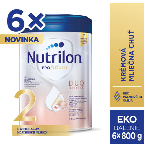 E-shop Nutrilon 2 Profutura Duobiotik 6x800 g následná dojčenská výživa (6-12 mesiacov)