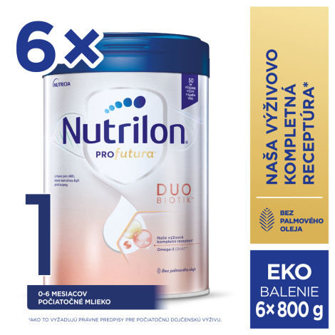 E-shop Nutrilon 1 Profutura Duobiotik 6x800 g počiatočná dojčenská výživa (0-6 mesiacov) 6x800 g