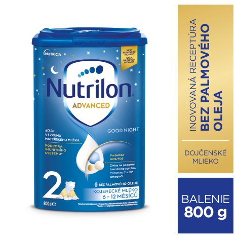 Nutrilon Advanced 2 Good Night následná mliečna dojčenská výživa v prášku (6-12 mesiacov) 800 g