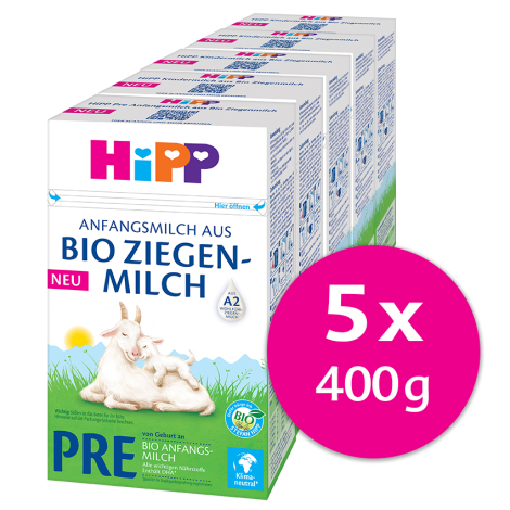 E-shop HiPP 1 BIO KOZIE MLIEKO počiatočná mliečna dojčenská výživa (od narodenia) 5x400 g