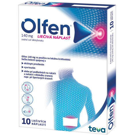 OLFEN 140 mg 10 liečivých náplastí