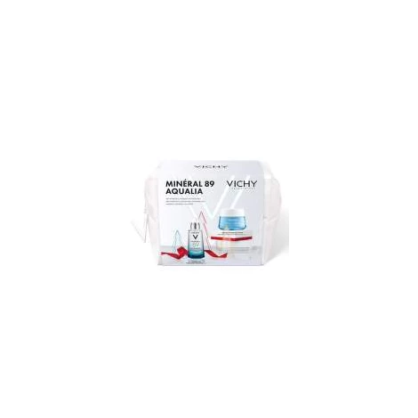 VICHY MINERAL 89 AQUALIA Vianočný balíček booster 50 ml + denný krém 50 ml, 1 set