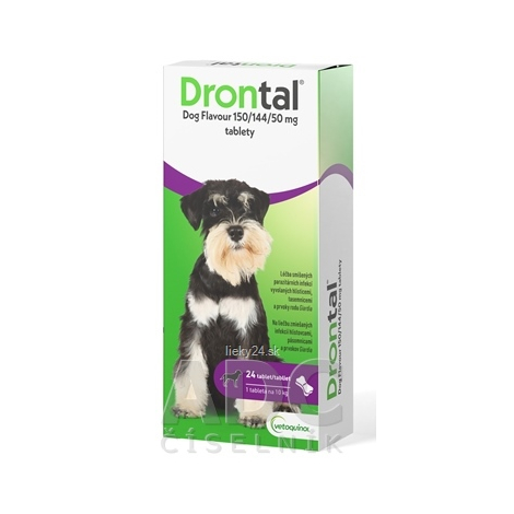 Drontal Dog Flavour 150/144/50 mg tablety 24tbl